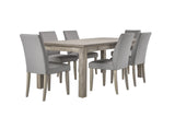 Hampton 7 piece dining 1800 with smoke chairs