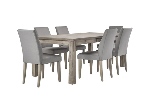 Hampton 7 piece dining 1800 with smoke chairs